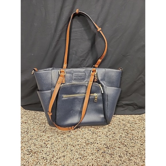 G.H. Bass & Co. Handbags - G H Bass & Co Large Tote‎ Shoulder Bag Navy Purse